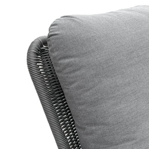 Contemporary Minimalist Wicker Rocking Chair With Soft Cushions