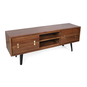 Asther Acacia Wood TV Cabinet - Natural Brown