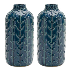 Ceramic leaf vase (set of 2)