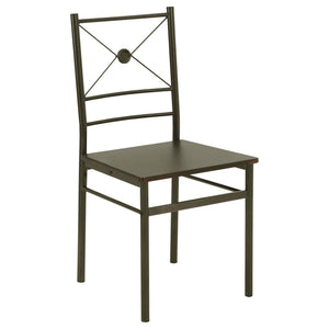 5 Piece Rectangle Dining Set With Tubing Base