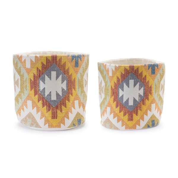 Southwestern-woven-cotton-basket-(set-of-2)-Decorative-Baskets-&-Storage
