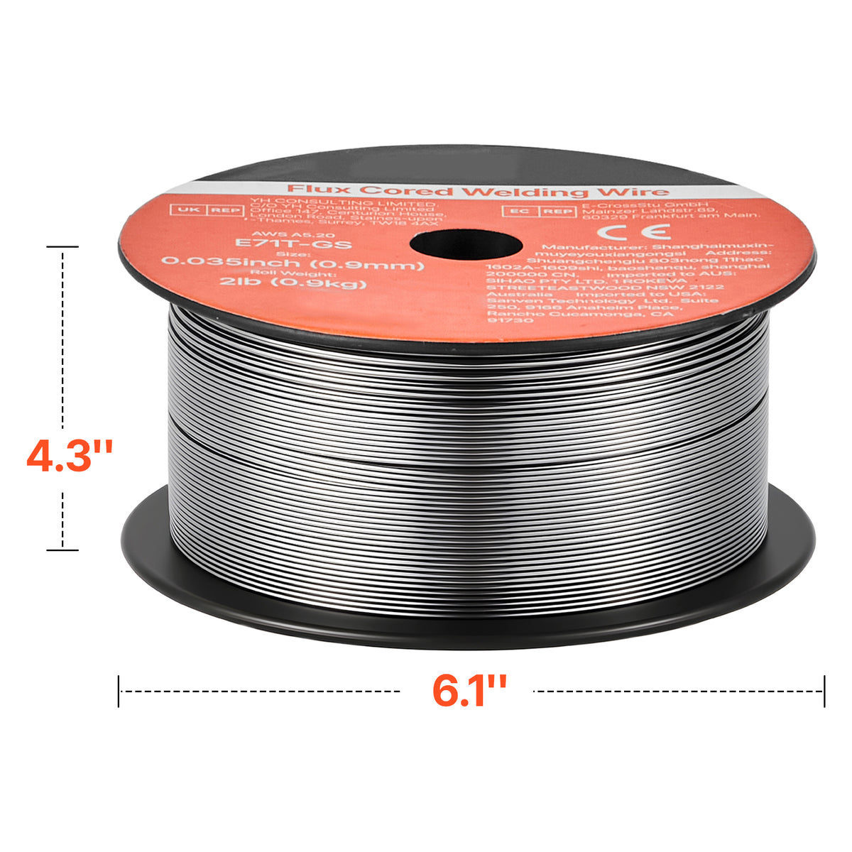 Flux Core MIG Welding Wire, E71T-GS 0.035-inch 2 LBS