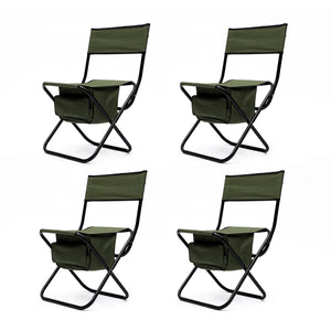 Folding Outdoor Chairs With Storage Bag, Portable Chair For Indoor, Outdoor Camping, Picnics And Fishing