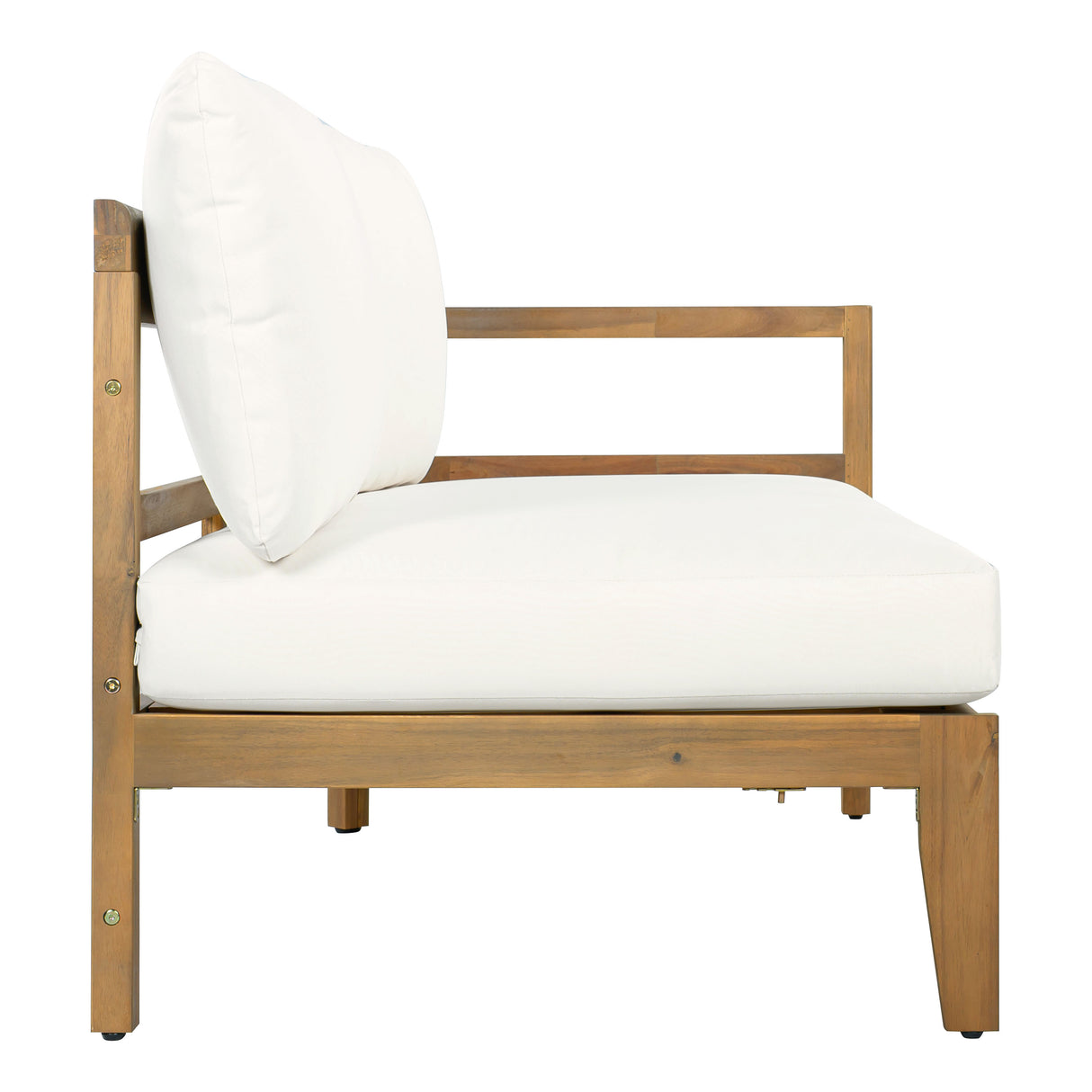 Outdoor Acacia Wood 6-Seater Sectional Sofa Set