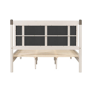 Solid Wood Queen Bed - Heavy Duty Support