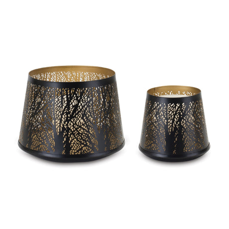 Tapered-Punched-Metal-Candle-Holder-(Set-of-4)-Candle-Holders
