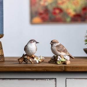 Bird on branch figurine (set of 6)
