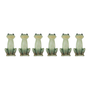 Garden frog figurine (set of 6)