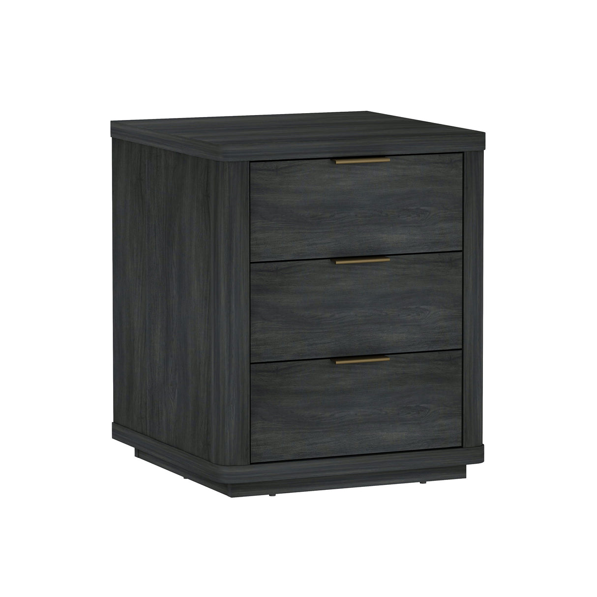 Evelyn - Nightstand With 3 Drawers, Smooth Rounded Edges