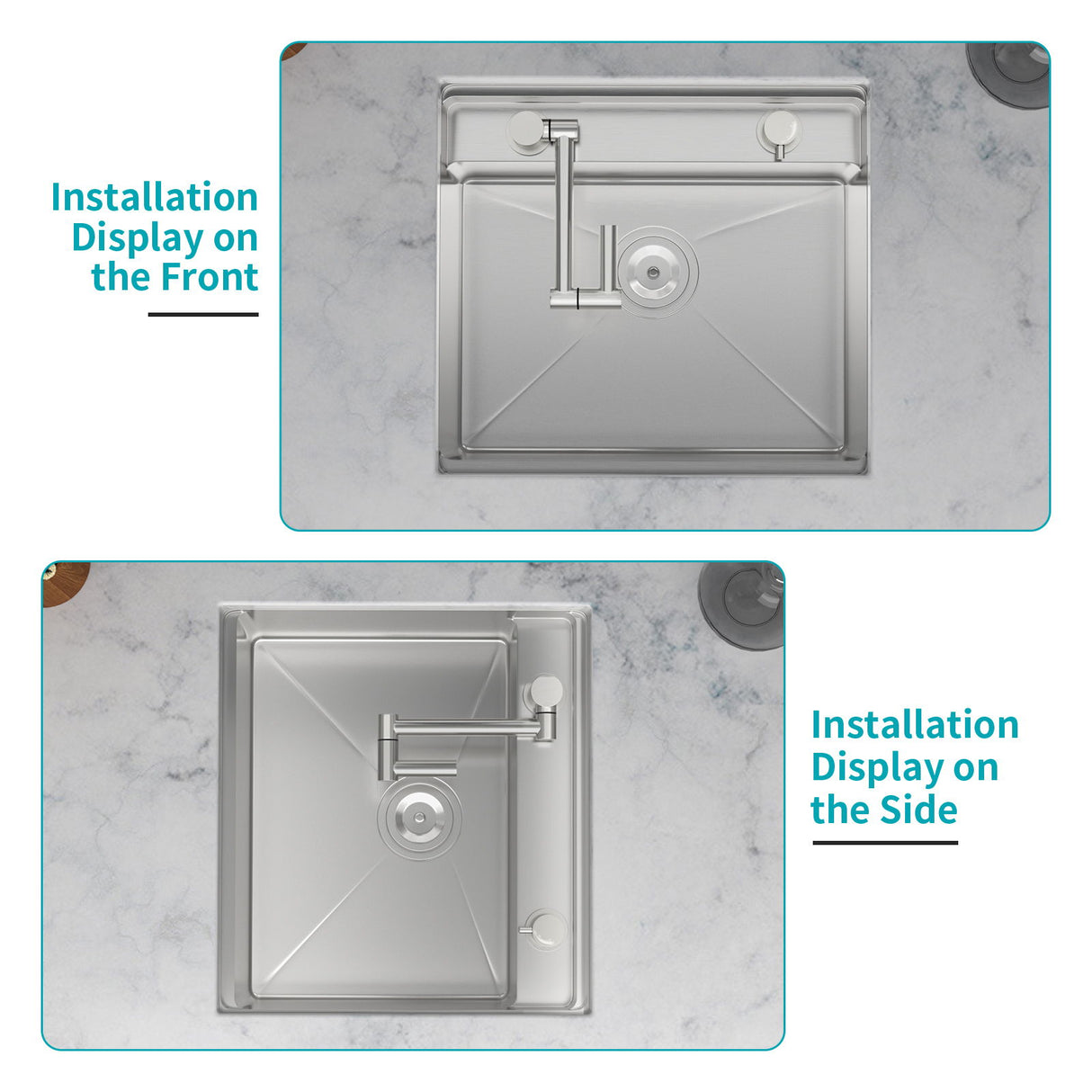 Undermount Bar Sink With Folding Faucet