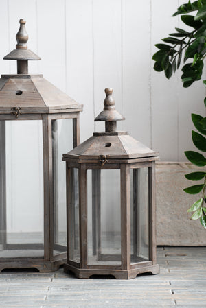 S/2 Graca Polygon Temple Garden Lanterns