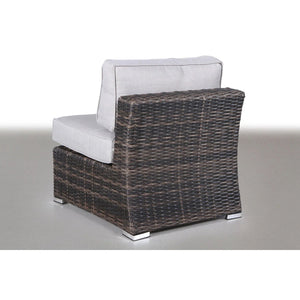 Contemporary Outdoor Rattan Wicker Sectional Seating Group With Cushions