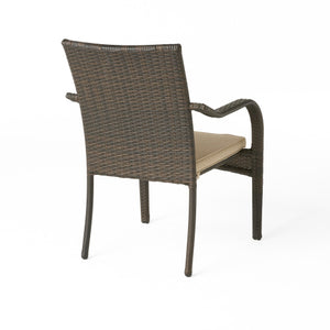 Outdoor Wicker Chairs, 56225.00CHRBRN KD, 4pcs
