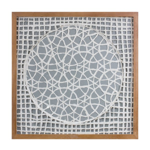 Framed Paper Mache Wall Art 19.5" SQ