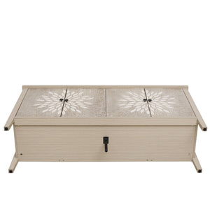 Modern Storage Cabinet With 4 Doors & Adjustable Shelves
