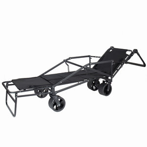 2-in-1 Multifunctional Folding Wagon Cart and Convertible Beach Chair