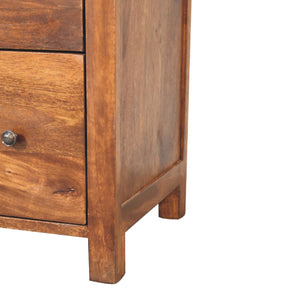 Solid Wood Aspen Chest, 3-Drawers, Chestnut