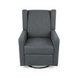 Landau Contemporary Fabric Upholstered Swivel Recliner - Best Buy Furniture