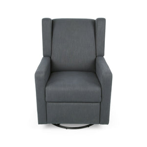 Landau Contemporary Fabric Upholstered Swivel Recliner - Best Buy Furniture