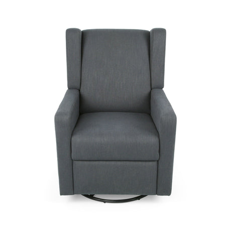 Landau Contemporary Fabric Upholstered Swivel Recliner - Best Buy Furniture