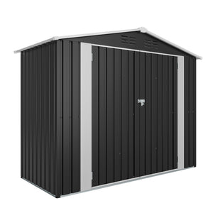 8ft x 4ft Outdoor Metal Storage Shed with Lockable Latch