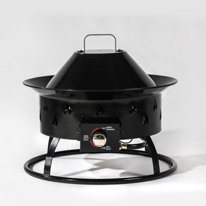 Propane Gas Fire Pit Table, 50000 Btu Round For Outside Patio - Black