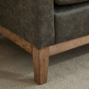 65.5"W Upholstered End of Bed Bench with Weathered Finish