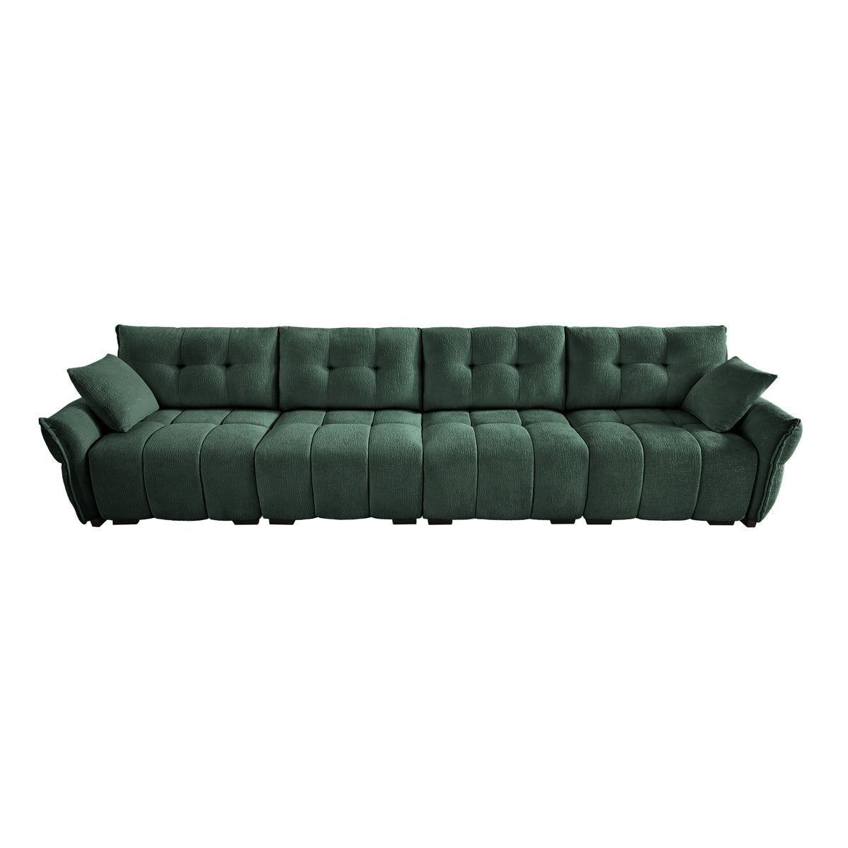 Modern 4-Seater Sofa, Solid Wood Frame In Premium Chenille