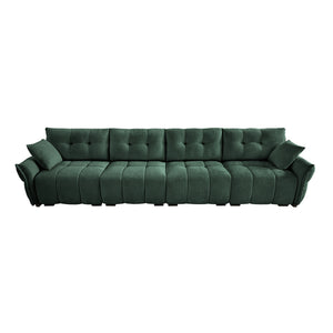 Modern 4-Seater Sofa, Solid Wood Frame In Premium Chenille