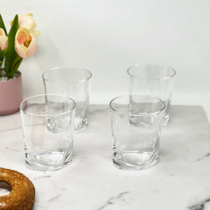 Halo - Leading Ware Oval Acrylic Glasses (Set of 4) Dof, Bpa Free, 12Oz Plastic Drinkware - Clear