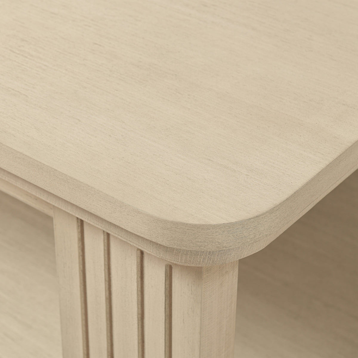Square Coffee Table with 2-Tier Storage Shelf