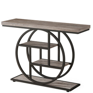 Console Table With 4-Tier Design For Living Hallway