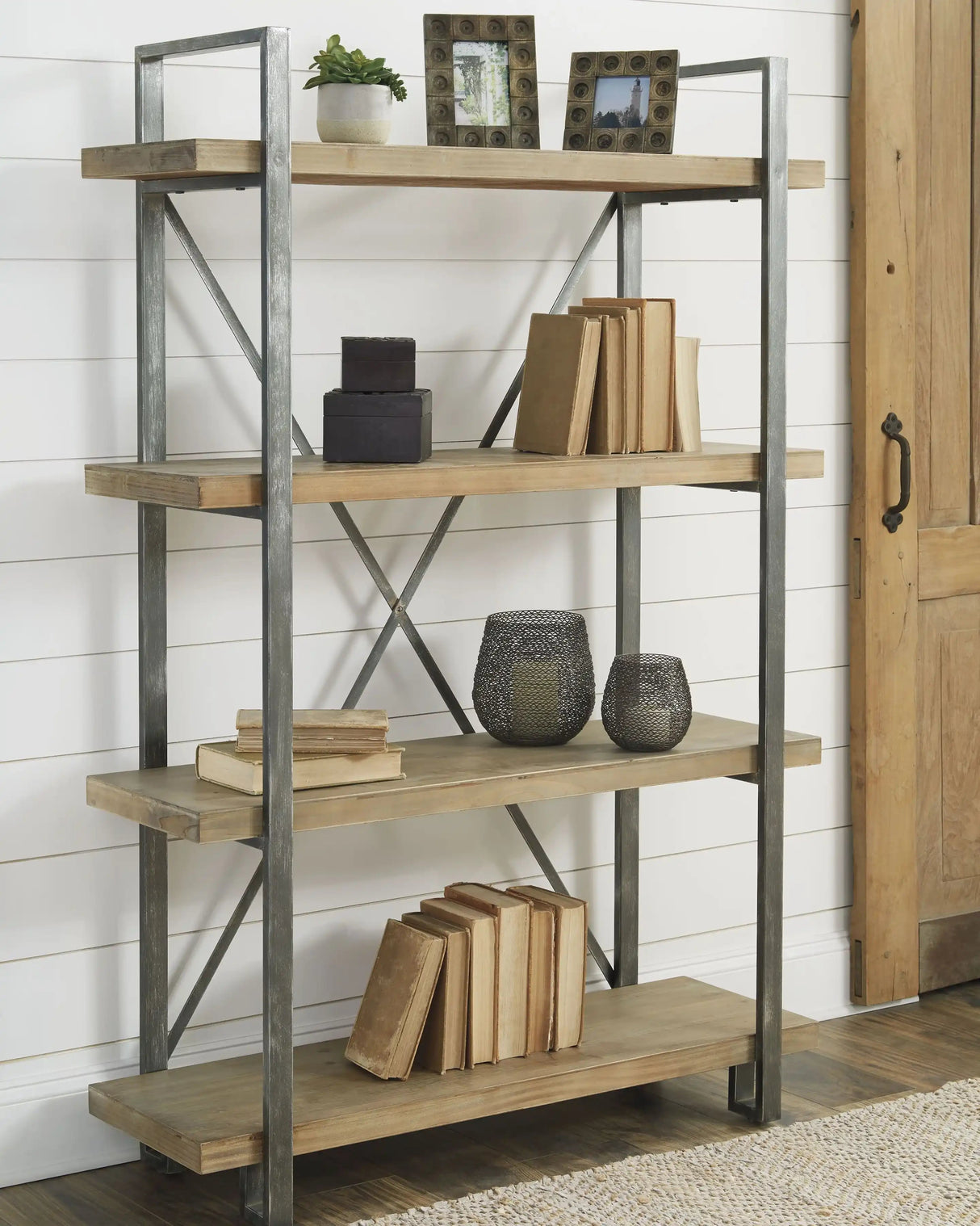 Forestmin - Bookcase - Brown / Black - Best Buy Furniture