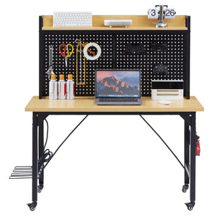 48" Adjustable Workbench with Pegboard