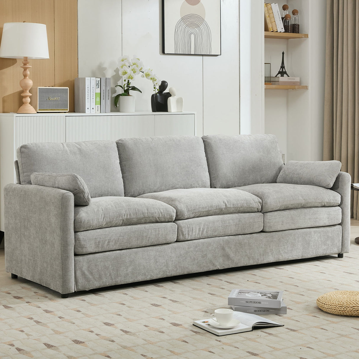 Cozy Upholstered 3 Seater Sofa Cushion For Living Room