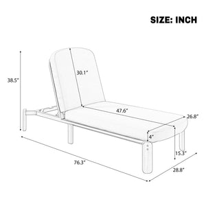 Outdoor Chaise Lounge With Adjustable Backrest
