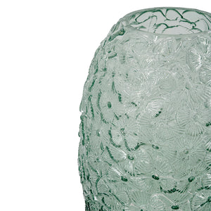 Ombre Glass Vase Flower Patterned Structure