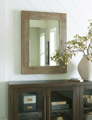 Waltleigh - Accent Mirror - Distressed Brown - Best Buy Furniture
