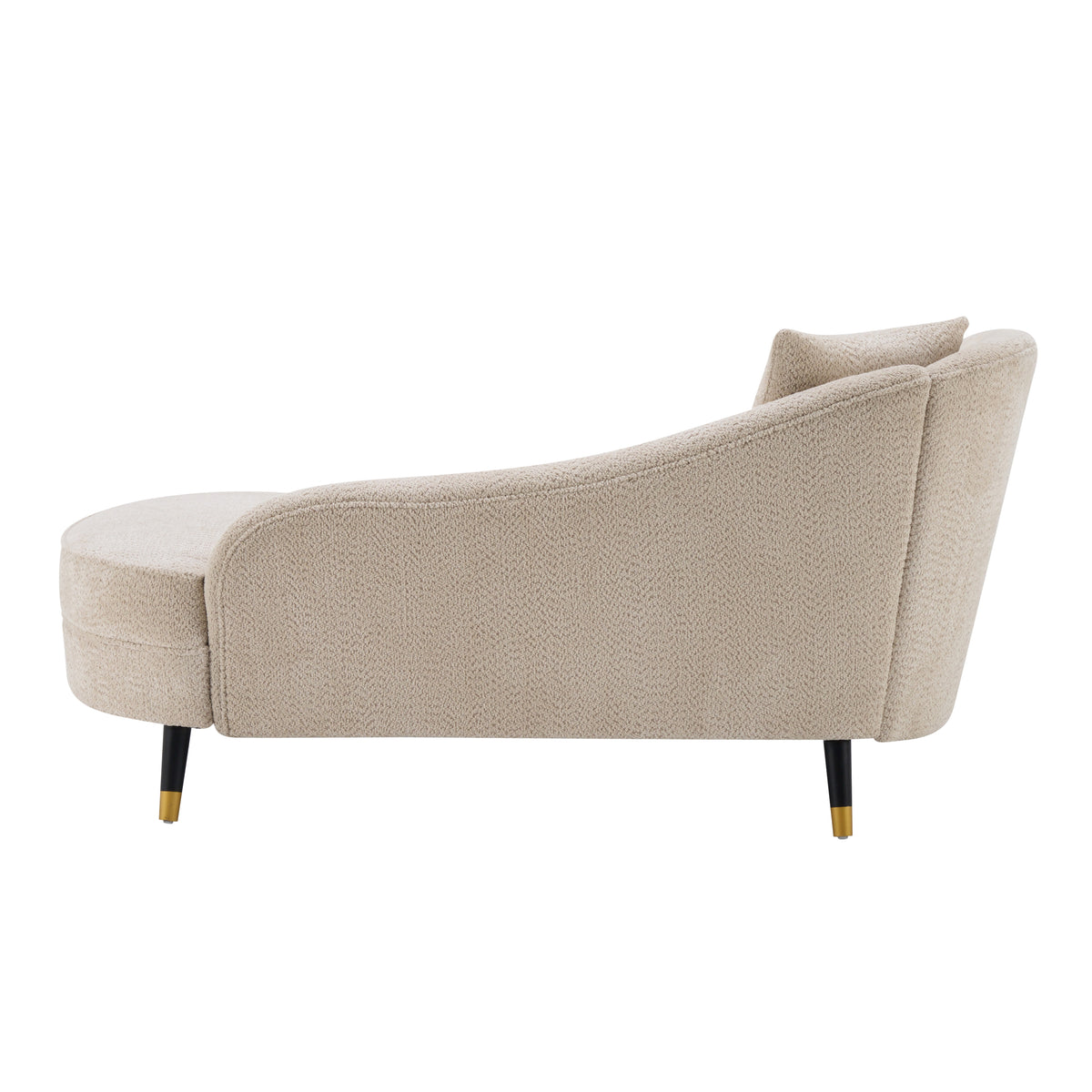 BellaLuxe Boucle Curved Chaise Lounge
