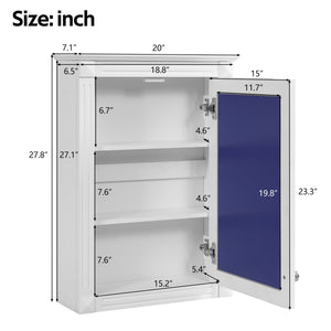 Wall Mounted Bathroom Storage Medicine Cabinet With Mirror