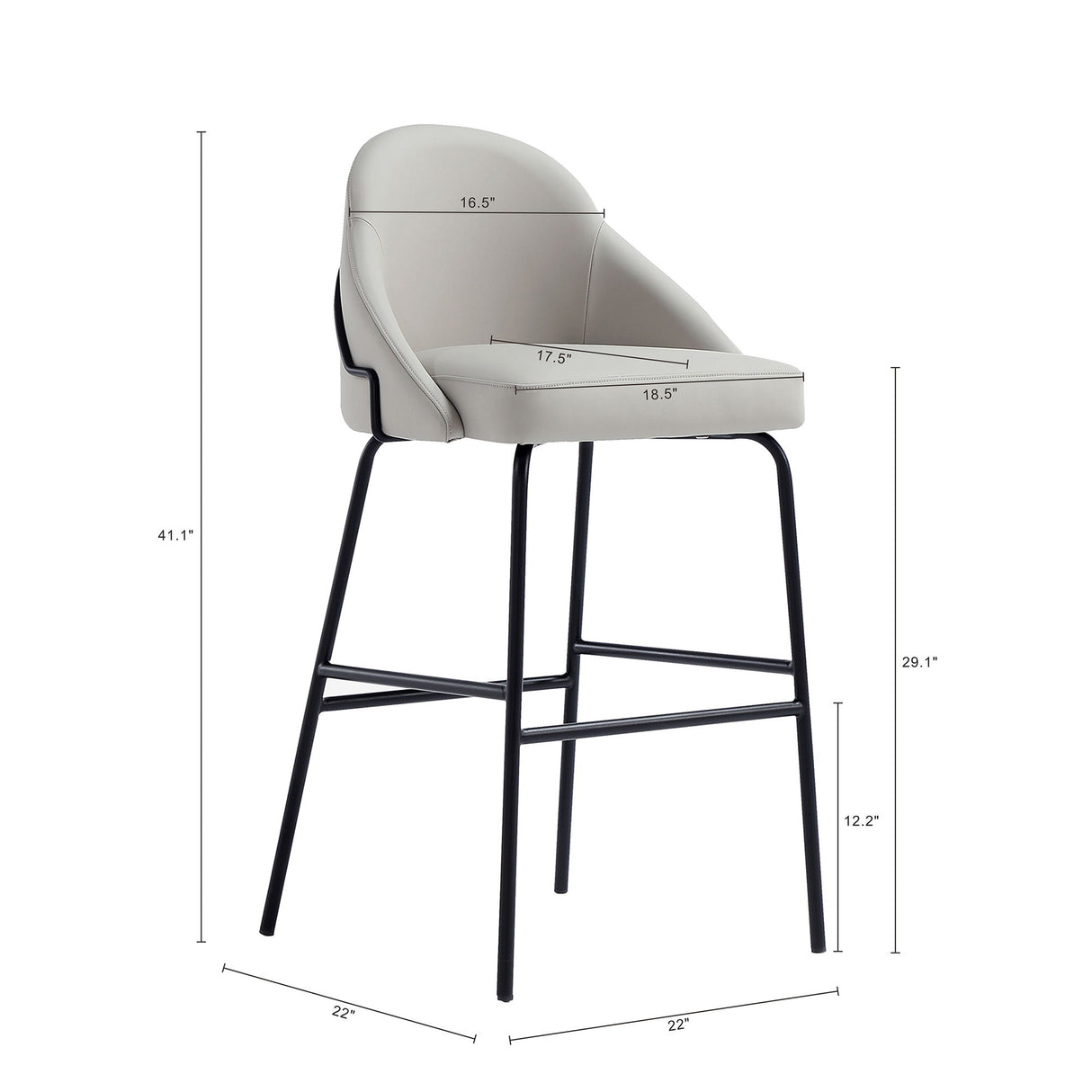 Gracie - Upholstered Barstool