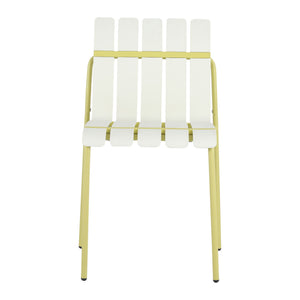 4 Piece Set Of Modern Color Block Designed Single Chairs With Round Table