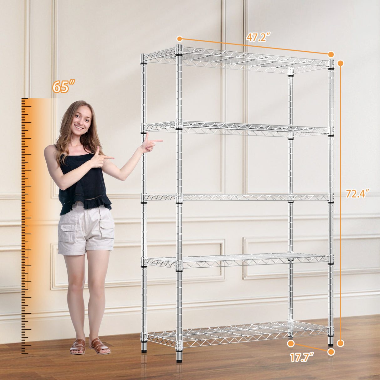 5-Tier Utility Steel Storage Shelving Unit