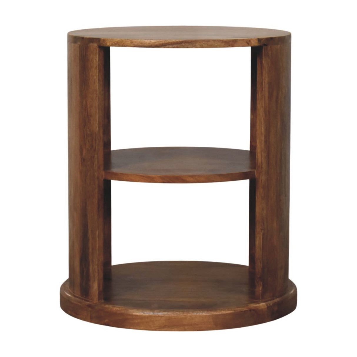 Solid Wood Ventura Open Round Side Table