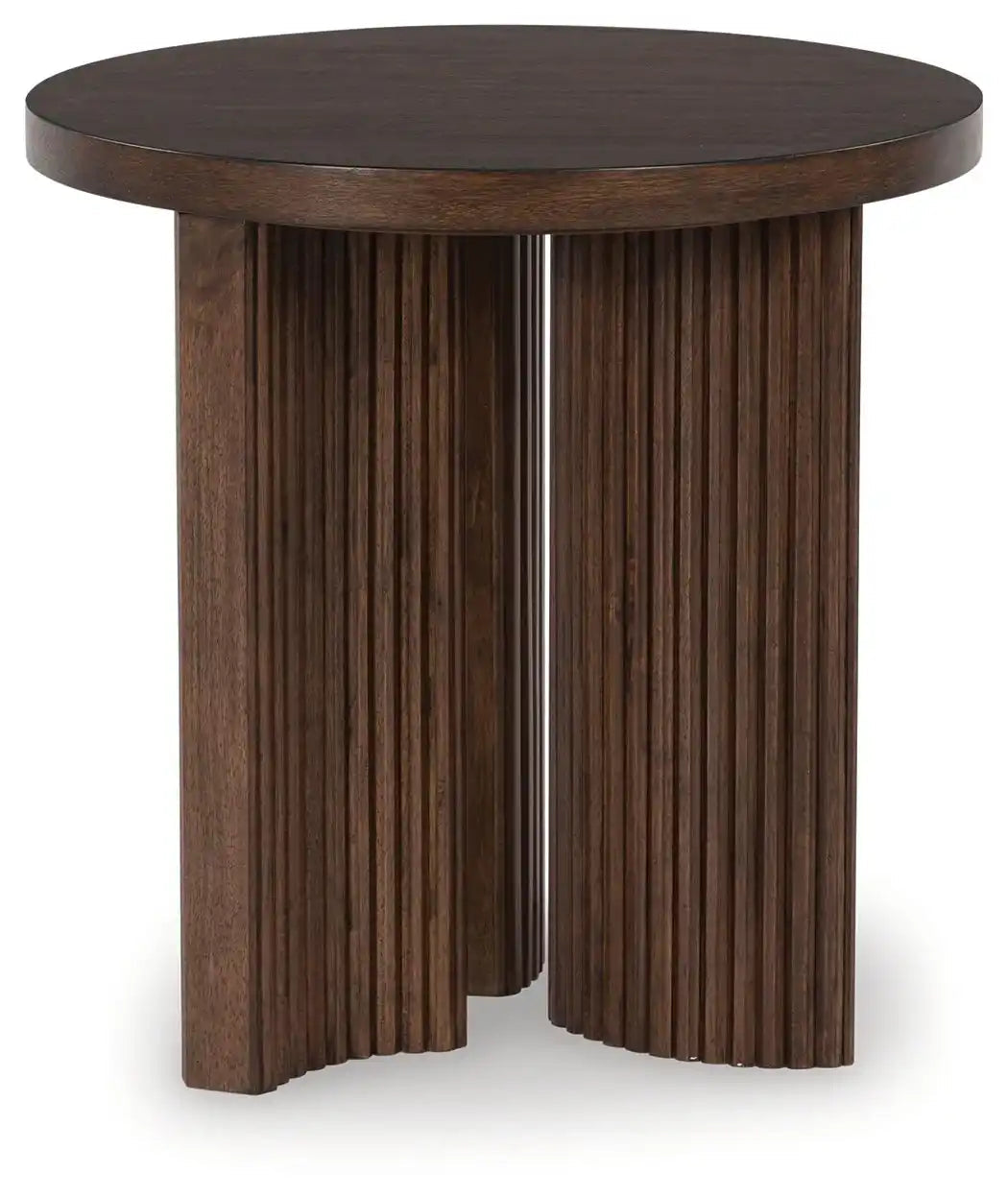Korestone - Round End Table - Dark Brown - Best Buy Furniture