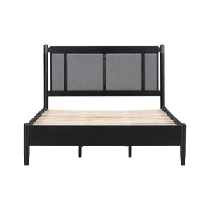 Solid Wood Queen Bed, Heavy Duty 500 lbs Support, No Box Spring Needed