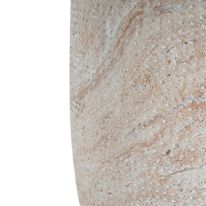 Outdoor / Indoor Lightweight, Concrete Side Table, Travertine - Beige