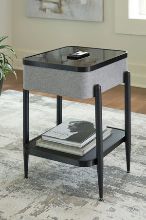 Jorvalee - Accent Table with Speaker - Gray / Black - Best Buy Furniture