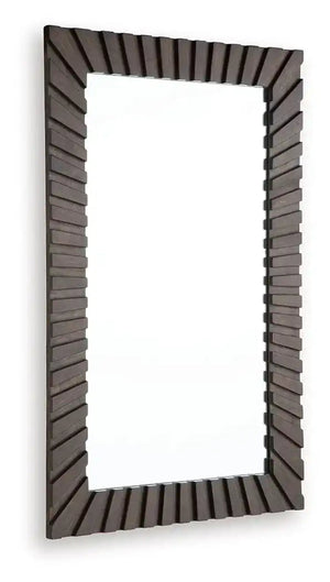 Advin - Accent Mirror - Dark Brown - Best Buy Furniture