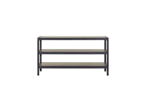 Console Table With Insets - Black